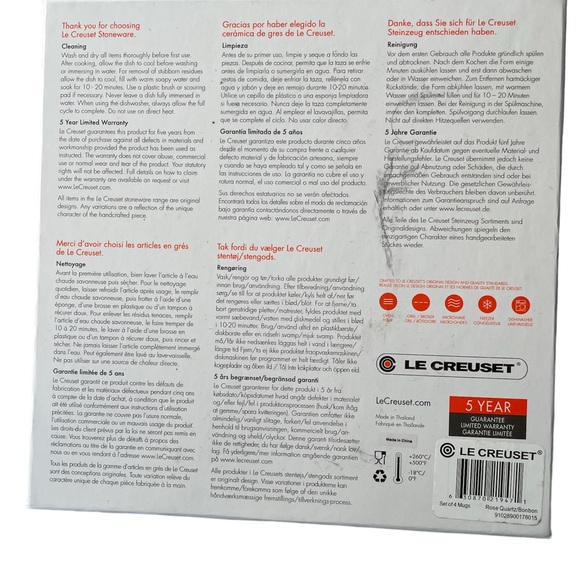 Le Creuset 12 oz stoneware multi-color mugs NEW - Picture 13 of 13